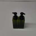 UUJOLY Foaming Soap Dispenser 650ml (22oz) Refillable Plastic Pump Bottle for Liquid Soap, Shampoo, Body Wash (2 Pcs) (Green)
