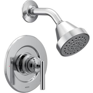 Moen Gibson Chrome Posi-Temp Pressure Balancing Eco-Performance Modern Shower Trim, Valve Required, T2902EP ((Pack of 1))