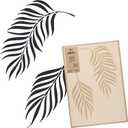 NAKLEO Reusable Plastic Wall Stencil - 59x95cm / 23" x 37" - Tropical Palm Leaf 3 - Large Wallpaper Pattern Painting DIY Art Craft Template - Fabric Furniture Wood Canvas