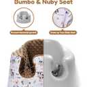 BOMOLOUR Seat Cover Compatible with Bumbo and Nuby Seat, Removable Breathable Baby Floor Seat Cover for Boys and Girls, Seat Not Included (Brown Farm)