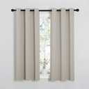 NICETOWN Room Darkening Draperies Window Curtain Panels, Thermal Insulated Grommet Room Darkening Curtains for Bedroom (Natural, 2 Panels, W34 x L54 -inch)