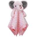 Pro Goleem Baby Girl Gifts Elephant Security Blanket with Stuffed Animal Snuggle Toy Lovey Soft Lovie Baby Registry Search for Infant and Toddler Pink 16 Inch