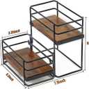 4 Bottle Coffee Syrup Rack Organizer 2 Tier Syrup Holder Stand for Coffee Bar Syrup Storage Shelves for Bar Family Storage Small Wine Rack for Syrup Wine Dressing