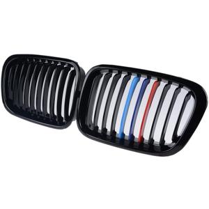 Pair Glossy Black M-Color Kidney Grille Grill Compatible with 1998-2001 BMW E46 316i 318i 320i 323i 325i 328i 330i 4DR Sedan LH RH