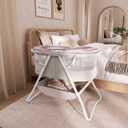 Dream On Me Karley Portable Infant Bassinet, Double Mesh Canopy, Grey and Pink