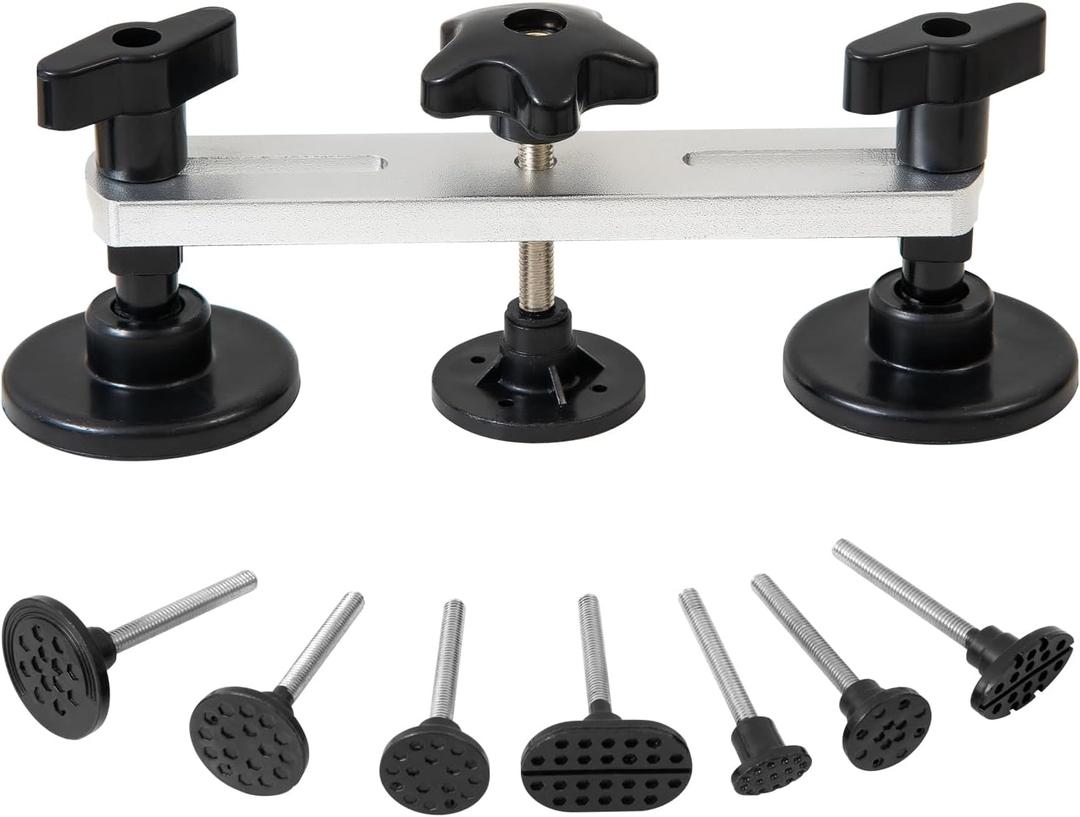 Paintless Dent Repair Kit, Double Pole Bridge Dent Puller with 7 Bridge Tabs, Car Dent DIY Removal Tool for Auto Body, Refrigerator and Washer