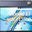 10.1 Inch Tablet, 4GB RAM 128GB ROM Android 13 Tablets with Octa-Core 2.0Ghz Processor, 1280 * 800 Pixel IPS Screen, 2MP+8MP Camera, 6000mAh, WiFi, Bluetooth 5.0