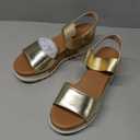 DREAM PAIRS Women's Gold Open Toe Ankle Strap Casual Flatform Platform Sandals Size 8.5 M US Reed-2