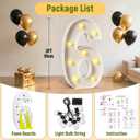 Mixifox 3FT Marquee Numbers 6 Large Light up Numbers for 6th 16th 60th Birthday Decorations Big Foam Board Mosaic Number for Anniversary Party Decor Light Up Sign DIY Pre-Cut Kit