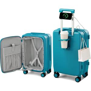 Hanke 20 Inch Expandable Carry On Luggage 22x14x9 Airline Approved, 20 Inch EXT