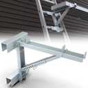 New Upgraded Adjustable Silver Ladder Jacks 2 Pack for Scaffolding Platform