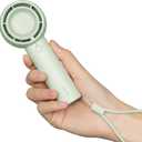 JISULIFE Mini Portable Fan-Bladeless Safe Design, Powerful Turbo Handheld Fan with 3 Speeds, USB Rechargeable, Small Pocket Design for Travel/Lash, Gifts For Girls/Women (2000mAh, Green)