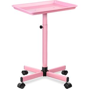 Salon Tray,Hairstylist Trays on Wheels,Hair Color Tray for Salon or Home Use,Pink