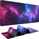 2 x Mouse Pad Gaming - Desk Mat for Keyboard and Mouse - Large Mouse Pads for Desk, Gaming Mousepad with Non-Slip Base, Desks Pad (31.5" X 11.8") for Game, Office and Home, 31.5L x 11.8W inches