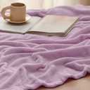 Bedsure GentleSoft Fleece Throw XL Blanket Light Purple - 300GSM Soft Lightweight Plush Cozy Blankets for Bed, Sofa, Couch, Travel, Camping, 50x70 inches