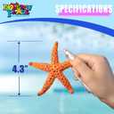 Novelty Place 6 Pcs Diving Starfish Pool Toys for Kids - Colorful Simulated Star Fish Sea Animals Underwater Dive Throw Toy Set - Perfect for Summer Beach Games, Pool Parties and Dive Training