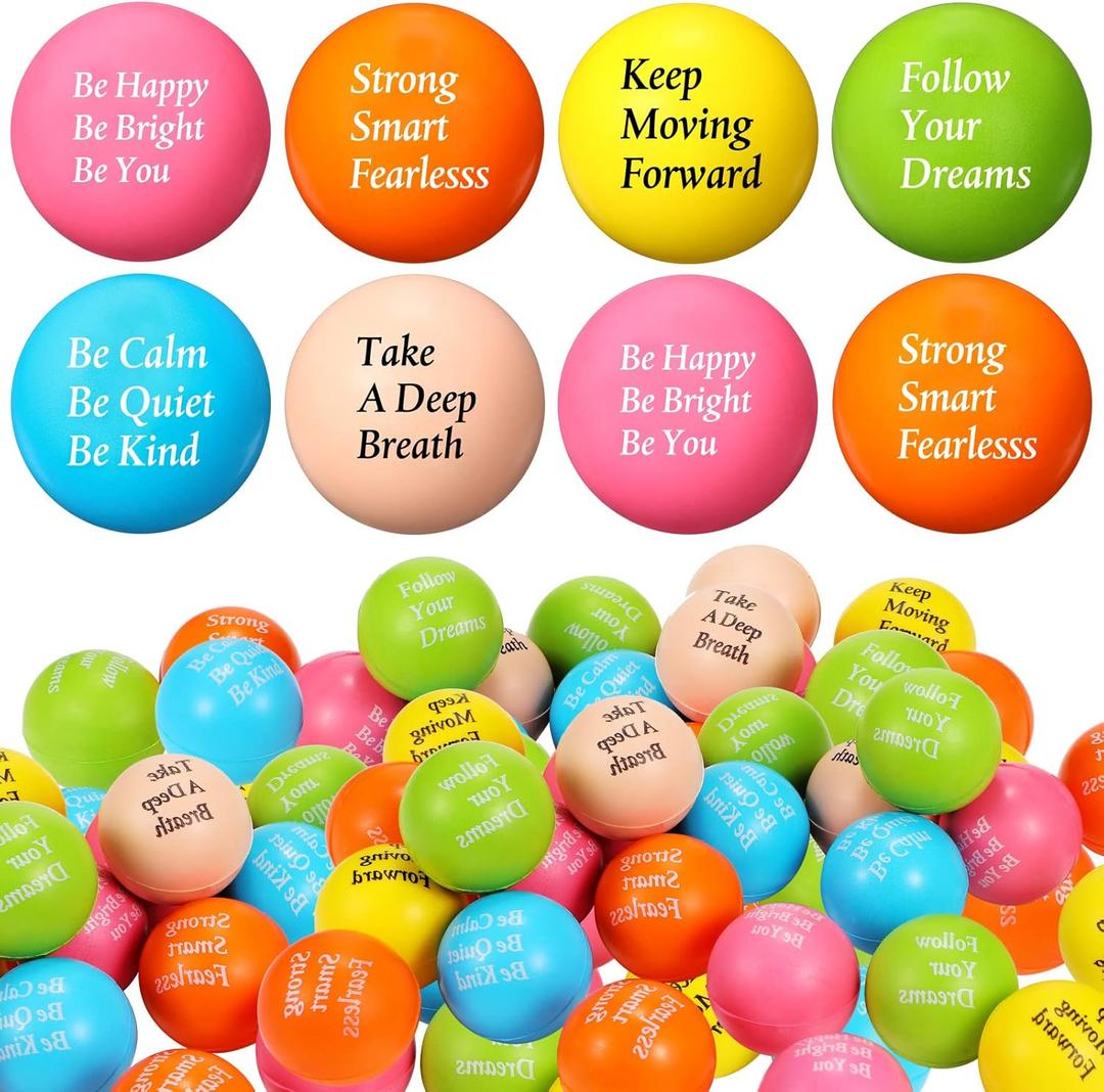 Aoriher 36 Pcs Motivational Stress Balls Colorful Stress Balls Bulk Quotes Inspirational Funny Foam Toys Hand Exercise Gifts for Office Small Toys for Motivating Supply(Multicolor) Aoriher 36 Pcs Motivational Stress Balls Colorful Stress Balls Bulk Quotes Inspirational Funny Foam Toys Hand Exercise Gifts for Office Small Toys for Motivating Supply(Multicolor)