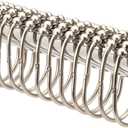 2LB Depot Wide Shower Curtain Rings/Hooks Set, Decorative Brushed Satin Nickel Finish, Easy Glide Rollers,100% Rustproof Stainless Steel, Set of 12 Rings for Shower Rods. Rust Proof Bathroom Hooks