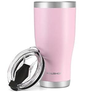 HAUSHOF 30 oz Tumbler, Stainless Steel Vacuum Insulated Coffee Tumbler Water Cup, Double Wall Travel Mug with Lid, Perfect for Hot and Cold Drinks