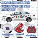 2026 Graduation Car Magnets Decorations Congrats Grad Car Magnets Stickers Mixed Colors Graduation Car Decorations for Cars Metal Surface Fridge Garage Mailbox Graduation Party Supplies