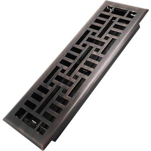 4x14 Inches Heavy Duty Walkable Floor Register Easy Adjust Air Supply Lever Floor Vents - Seattle Design - Vent Cover for Home Floor - Oil Rubbed Bronze 4x14 Inches Heavy Duty Walkable Floor Register Easy Adjust Air Supply Lever Floor Vents - Seattle Design - Vent Cover for Home Floor - Oil Rubbed Bronze