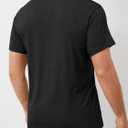 ZDC Mens Short Sleeve Shirts Summer Casual Crew Neck T Shirts Classic Basic Tee (Black, L)