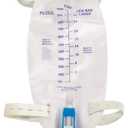 EasyTap Leg Bag Urinary Drainage Bag, 1000ml, AntiReflux Valve, Cloth Straps, Easy Flip Drain (Pack of 3)