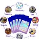 400 Pack Small Holographic Mylar Bags Mini Resealable Ziplock Smell Proof Baggies for Business Sample Card Earring Jewelry Packaging