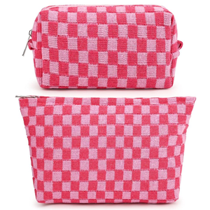 2 Pieces Makeup Bag Large Checkered Cosmetic Bag Capacity Canvas Mix Travel Toiletry Bag Organizer Cute Makeup Brushes Aesthetic Accessories Storage Bag for Women, Checkered Mix Rose Red
Amazon's Choice