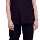 Town Scrubs for Women Scrub Set - Jogger Pant and Comfort Stretch V-Neck Easy Care Uniforms (Black, L)