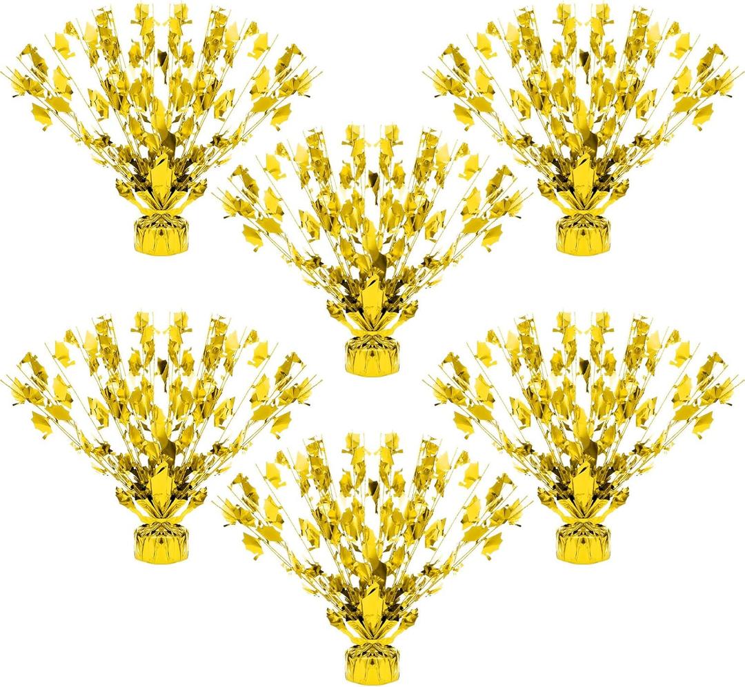 Hoteam 6 Pcs Metallic Graduate Cap Gleam Table Centerpiece Party Supplies Graduation Party Decorations 2025 Graduation Cap Decorations for College High School Congrats Grad, Gold 