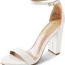 DREAM PAIRS Women's Hi-Chunk High Heel Pump Sandals (6)