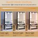 FENCHILIN Vanity Mirror with Lights 22.8''x 18.1'', Hollywood Lighted Mirror with Dimmer Bulbs, Vanity Makeup Mirror Smart Touch Control, Tabletop, Black