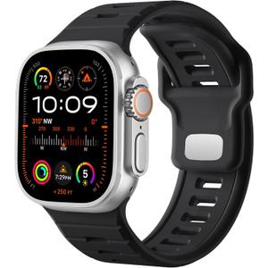 Odbeai Sport Band Compatible with Apple Watch Ultra 2 3/Ultra Band,Compatible with Apple Watch Bands for Men 49mm 46mm 45mm 44mm 42mm,Waterproof Silicone Strap for iWatch Bands All Series SE 11 10 9-1