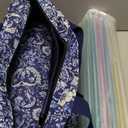 American Mahjong Set for Adults,166 Premium White Tiles, 4 All-in-One Mahjong Racks/Pushers,Complete Western Mahjong with Soft Blue Printed Carrying Bag