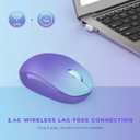 seenda Wireless Mouse, 2.4G Noiseless Mouse with USB Receiver Portable Computer Mice for PC, Tablet, Laptop, Notebook Chromebook - Gradient Purple