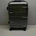 Coolife Luggage Expandable(only 28") Suitcase PC+ABS Spinner Built-In TSA lock 20in 24in 28in Carry on (Charcoal.)