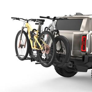 TrailXpert 2-Bike Rack Hitch Mount, Fits E-Bikes, Fat Tires up to 5", 160lbs Tilting Hitch Mount Platform Rack for Cars SUVs Trucks -2" Receiver