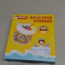 UNEEDE 4.32 Gallons Corner Mounted Bath Toy Storage Holder, Mesh Shower Caddy for Bathtub Organizer, Quick Dry Holder