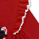 ZAANTI Baby Toddler Girl Clothes Long Sleeve Ruffle Bow Top Girls' Clothing Sets&Floral Print Pants Fall Winter Outfit 12M-4T (18-24 Months, Red and Black)