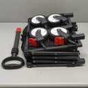 Deomod Collapsible Foldable Wagon, Heavy Duty Wagons Carts Foldable with Two Drink Holders and All Terrain Rolling Wheels with Brake, Utility Grocery Wagon Cart for Camping Shopping Sports and Fishing