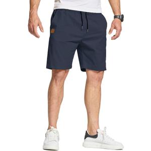 FizzPop Mens Shorts Casual Summer Cotton Chino Golf Beach Drawstring Shorts (XXL)