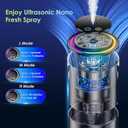 Car Air Freshener Diffuser,Smart Car Air Freshener 150ml Capacity for 6 Months,RGB Music Syncing Light,Auto On/Off,Suitable for Cars,Offices (Ocean)