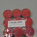 Tea Light Candles Colored Unscented Metallic Tin Cups Set of 18 Made in USA (Red)