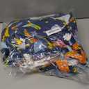 Bedding Fitted Sheet with Deep Pocket,Dino Printed Thicken Soft Fabric Bed Sheets (Navy Blue(Dinosaur), Queen)