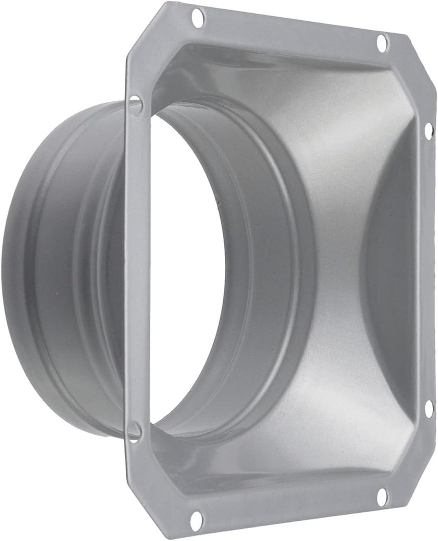 Antrader 4 Inch Duct Connector Flange, Metal Straight Pipe Flange Square to Round Interface Air Duct for Ventilation,Cooling, Heating and Air Conditioning Systems,1Pcs