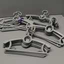 LIYUXIDONG Baby Hangers 50 pcs, 360° Swivel Hook, Adjustable Kids Hangers According to Clothing Size, Suitable for Babies and Children (Gray)