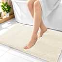 OLANLY Microfiber Bathroom Rugs 36x24, Ultra Soft Absorbent Bath Mat, White
