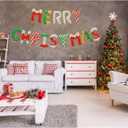 4 x Tellpet Donut Merry Christmas Balloons Banner, Christmas Party Decorations