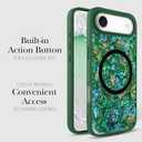 Magnetic for iPhone Air Case Abalone Shell, Emerald Green | Cute Sparkle Mother of Pearl Design, Compatible with MagSafe, Shockproof Protective Phone Cover